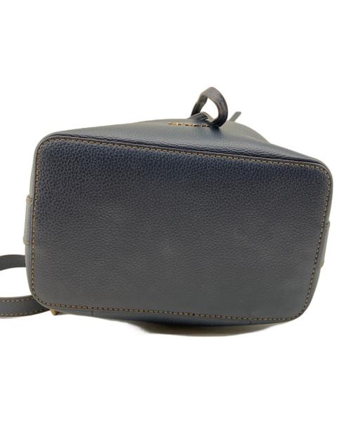 FURLA（フルラ）FURLA (フルラ) 巾着ショルダーバッグ ネイビーの古着・服飾アイテム