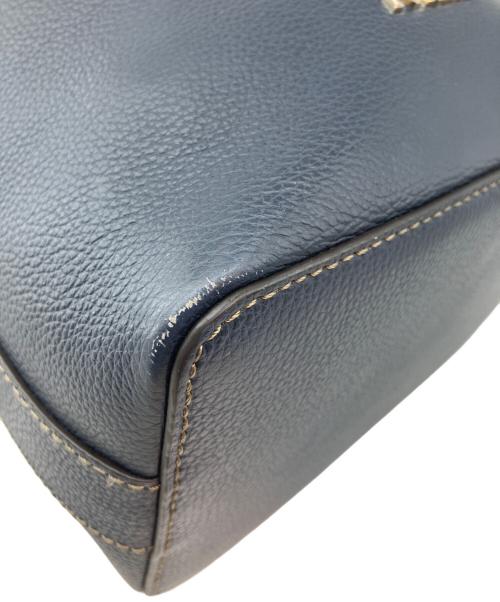 FURLA（フルラ）FURLA (フルラ) 巾着ショルダーバッグ ネイビーの古着・服飾アイテム