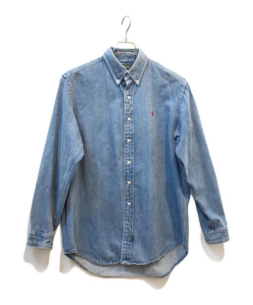 POLO COUNTRY（ポロカントリー）POLO COUNTRY (ポロカントリー) 90’ｓデニムBDシャツ ブルー サイズ:Ｌの古着・服飾アイテム