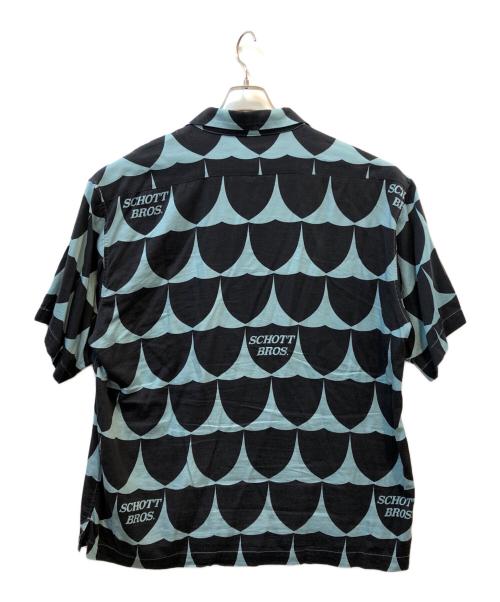 Schott（ショット）Schott (ショット) 半袖カットソー スカイブルー×ブラック サイズ:2XLの古着・服飾アイテム
