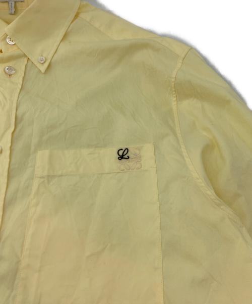 LOEWE（ロエベ）LOEWE (ロエベ) 長袖シャツ アナグラム刺繍パッチポケット イエロー サイズ:37の古着・服飾アイテム