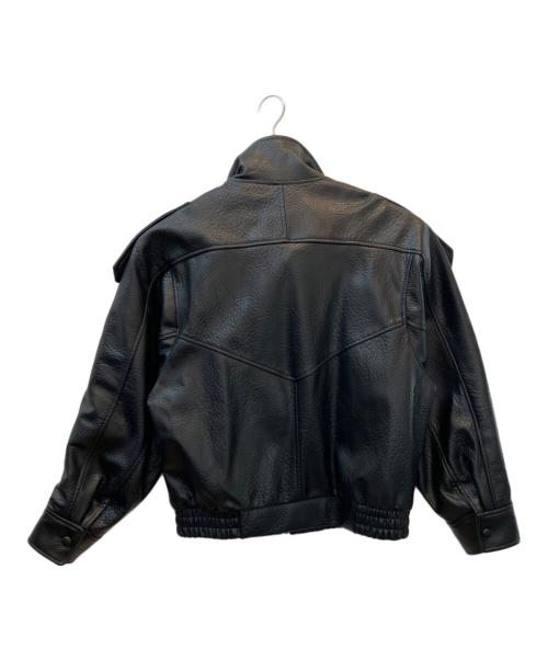 ZARA（ザラ）ZARA (ザラ) フェイクレザージャケット ブラック サイズ:EUR/USA　Mの古着・服飾アイテム