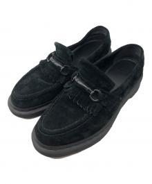 Dr.Martens（ドクターマーチン）の古着「スウェードモカシンシューズ」｜ブラック