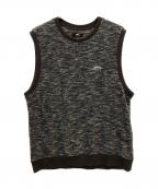 stussyステューシー）の古着「ニットベスト」｜ブラウン×グレー