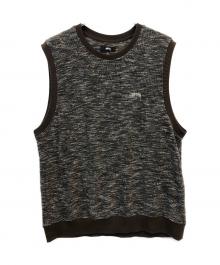 stussy（ステューシー）の古着「ニットベスト」｜ブラウン×グレー