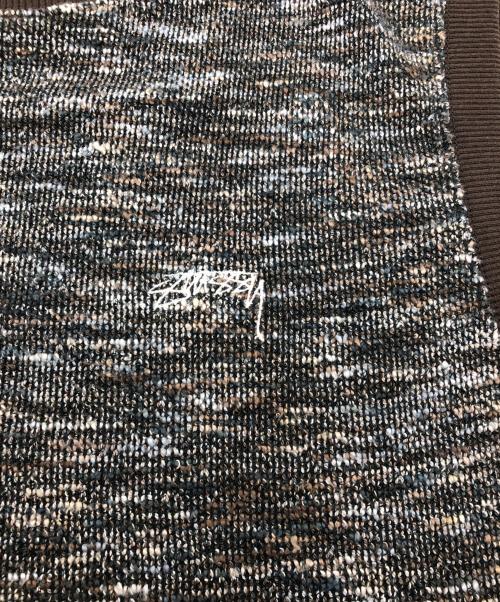 stussy（ステューシー）stussy (ステューシー) ニットベスト ブラウン×グレー サイズ:Lの古着・服飾アイテム