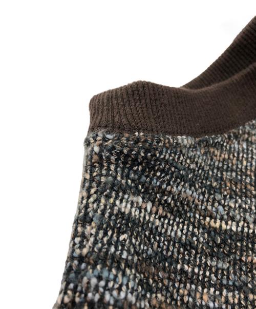 stussy（ステューシー）stussy (ステューシー) ニットベスト ブラウン×グレー サイズ:Lの古着・服飾アイテム