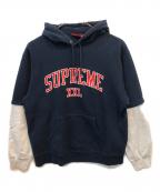 SUPREMEシュプリーム）の古着「プルオーバーパーカー」｜ネイビー×グレー