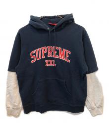 SUPREME（シュプリーム）の古着「プルオーバーパーカー」｜ネイビー×グレー