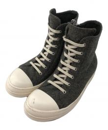 RICK OWENS（リックオウエンス）の古着「Scarpe Sneakers DRKSHDW Rugged Wool 25AW」｜グレー