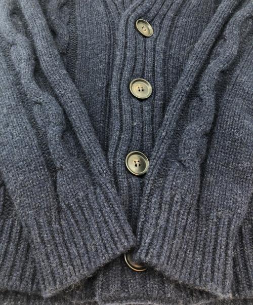 Settefili Cashmere（セッテフィーリ カシミア）Settefili Cashmere (セッテフィーリ カシミア) 厚手カーディガン カシミヤ混 ネイビー サイズ:44の古着・服飾アイテム