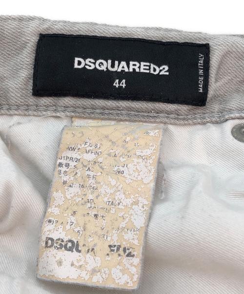 DSQUARED2（ディースクエアード）DSQUARED2 (ディースクエアード) ダメージスキニーデニムパンツ グレー サイズ:44の古着・服飾アイテム