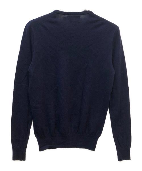 POLO RALPH LAUREN（ポロ・ラルフローレン）POLO RALPH LAUREN (ポロ・ラルフローレン) 薄手ニット	ウール100 ネイビー サイズ:XSの古着・服飾アイテム