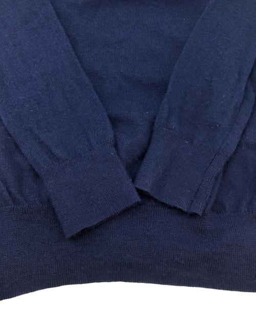 POLO RALPH LAUREN（ポロ・ラルフローレン）POLO RALPH LAUREN (ポロ・ラルフローレン) 薄手ニット	ウール100 ネイビー サイズ:XSの古着・服飾アイテム