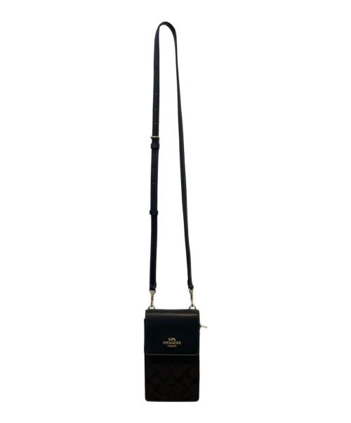 COACH（コーチ）COACH (コーチ) ショルダーポーチ ノース／サウス フォーン クロスボディ・シグネチャー キャンバス ブラウン サイズ:記載なしの古着・服飾アイテム