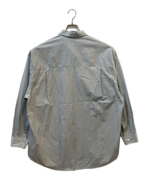 Graphpaper（グラフペーパー）Graphpaper (グラフペーパー) 長袖シャツ Broad Stripe L/S Oversized Regular Collar Shirt グリーン サイズ:FREEの古着・服飾アイテム