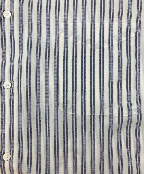 MARKAWARE（マーカウェア）MARKAWARE (マーカウェア) 長袖シャツ COMFORT FIT SHIRT WASHABLE WOOL OXFORD ホワイト×ネイビー サイズ:3の古着・服飾アイテム