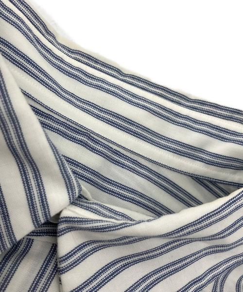 MARKAWARE（マーカウェア）MARKAWARE (マーカウェア) 長袖シャツ COMFORT FIT SHIRT WASHABLE WOOL OXFORD ホワイト×ネイビー サイズ:3の古着・服飾アイテム