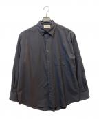 MARKAWAREマーカウェア）の古着「長袖シャツ COMFORT FIT SHIRT ORGANIC WOOL 2/80 TROPICAL」｜ブラック