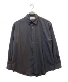 MARKAWARE（マーカウェア）の古着「長袖シャツ COMFORT FIT SHIRT ORGANIC WOOL 2/80 TROPICAL」｜ブラック