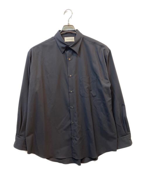 MARKAWARE（マーカウェア）MARKAWARE (マーカウェア) 長袖シャツ COMFORT FIT SHIRT ORGANIC WOOL 2/80 TROPICAL ブラック サイズ:3の古着・服飾アイテム
