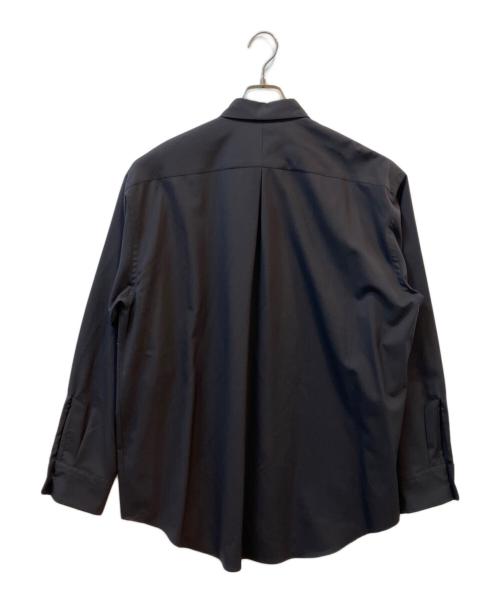 MARKAWARE（マーカウェア）MARKAWARE (マーカウェア) 長袖シャツ COMFORT FIT SHIRT ORGANIC WOOL 2/80 TROPICAL ブラック サイズ:3の古着・服飾アイテム