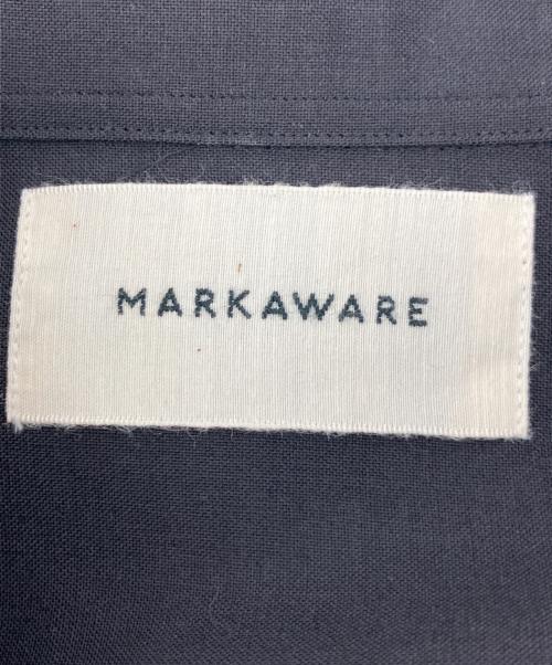 MARKAWARE（マーカウェア）MARKAWARE (マーカウェア) 長袖シャツ COMFORT FIT SHIRT ORGANIC WOOL 2/80 TROPICAL ブラック サイズ:3の古着・服飾アイテム