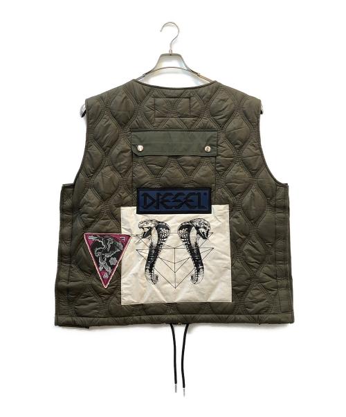 DIESEL（ディーゼル）DIESEL (ディーゼル) ベスト オリーブ サイズ:XLの古着・服飾アイテム
