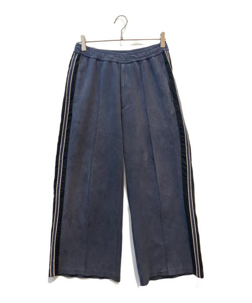 SASQUATCHfabrix.（サスクワッチファブリックス）SASQUATCHfabrix. (サスクワッチファブリックス) FAUX SUEDE FLARE SILHOUETTE TRACK PANTS ネイビー サイズ:Sの古着・服飾アイテム