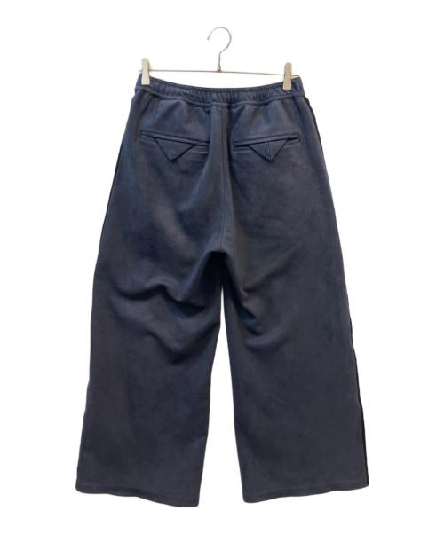 SASQUATCHfabrix.（サスクワッチファブリックス）SASQUATCHfabrix. (サスクワッチファブリックス) FAUX SUEDE FLARE SILHOUETTE TRACK PANTS ネイビー サイズ:Sの古着・服飾アイテム