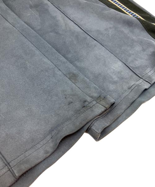 SASQUATCHfabrix.（サスクワッチファブリックス）SASQUATCHfabrix. (サスクワッチファブリックス) FAUX SUEDE FLARE SILHOUETTE TRACK PANTS ネイビー サイズ:Sの古着・服飾アイテム