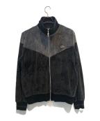 NIKEナイキ）の古着「ベロアトラックジャケット　推定00s 」｜ブラック