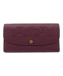 LOUIS VUITTON（ルイ ヴィトン）の古着「長財布 ポルトフォイユ・エミリー」｜レッド