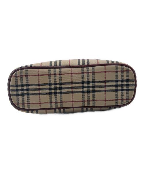 BURBERRY（バーバリー）BURBERRY (バーバリー) ハンドバッグ ノバチェック ボルドー×ベージュ サイズ:不明の古着・服飾アイテム