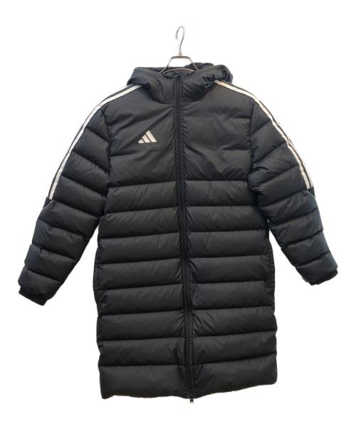 adidas（アディダス）adidas (アディダス) ロングダウンジャケット ブラック×ホワイト サイズ:XLの古着・服飾アイテム