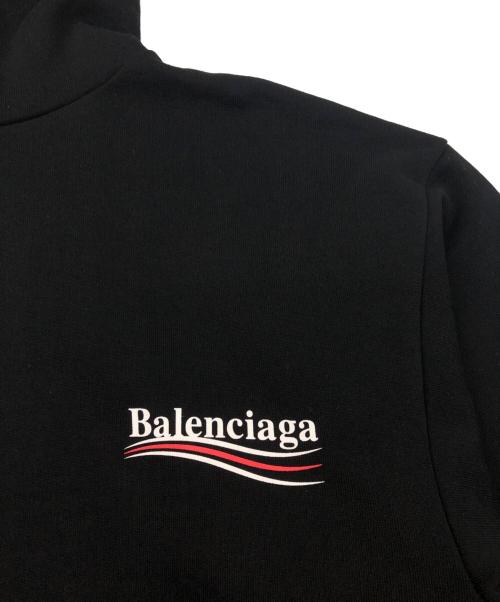 BALENCIAGA（バレンシアガ）BALENCIAGA (バレンシアガ) プルオーバーパーカー　ポリティカル キャンペーン ロゴ パーカー ブラック サイズ:XSの古着・服飾アイテム