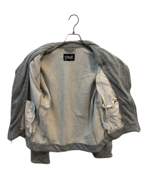 Schott（ショット）Schott (ショット) スウェットダブルライダースジャケット グレー サイズ:Mの古着・服飾アイテム