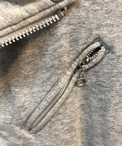 Schott（ショット）Schott (ショット) スウェットダブルライダースジャケット グレー サイズ:Mの古着・服飾アイテム