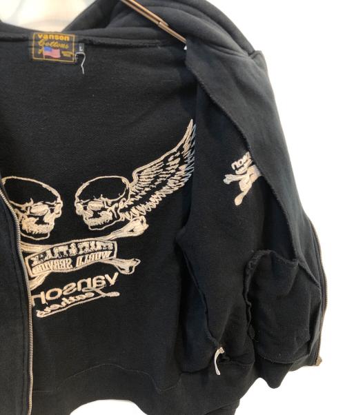 VANSON（バンソン）VANSON (バンソン) ジップパーカー ブラック サイズ:Lの古着・服飾アイテム