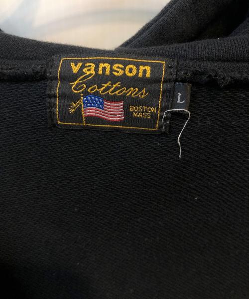 VANSON（バンソン）VANSON (バンソン) ジップパーカー ブラック サイズ:Lの古着・服飾アイテム