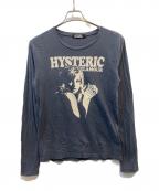 Hysteric Glamourヒステリックグラマー）の古着「長袖カットソー」｜ネイビー