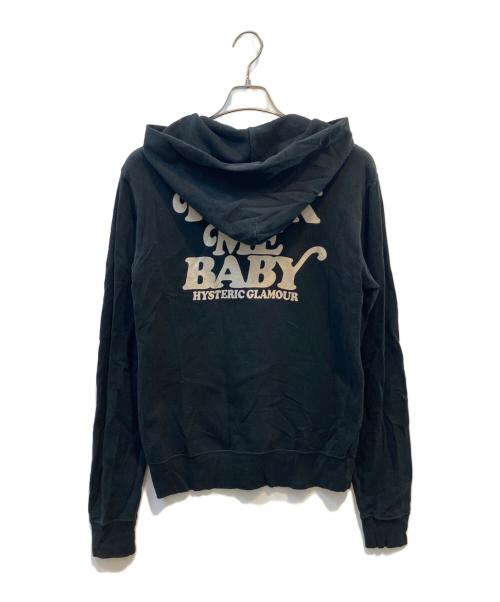 Hysteric Glamour（ヒステリックグラマー）Hysteric Glamour (ヒステリックグラマー) プルオーバーパーカー　ROCK ME BABY ブラック サイズ:Sの古着・服飾アイテム