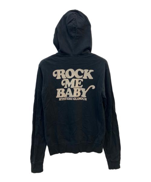 Hysteric Glamour（ヒステリックグラマー）Hysteric Glamour (ヒステリックグラマー) プルオーバーパーカー　ROCK ME BABY ブラック サイズ:Sの古着・服飾アイテム