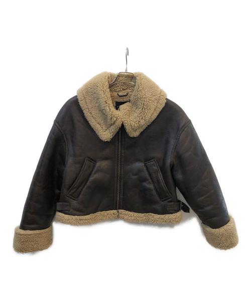 ZARA（ザラ）ZARA (ザラ) ダブルフェイスショートボアジャケット ブラウン サイズ:Mの古着・服飾アイテム