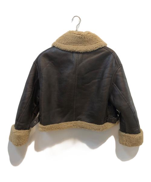 ZARA（ザラ）ZARA (ザラ) ダブルフェイスショートボアジャケット ブラウン サイズ:Mの古着・服飾アイテム