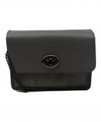 COACHコーチ）の古着「チェーンショルダーバッグ」｜グレー