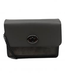 COACH（コーチ）の古着「チェーンショルダーバッグ」｜グレー
