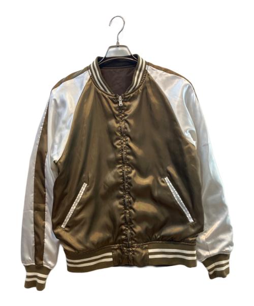 ALPHA INDUSTRIES（アルファインダストリーズ）ALPHA INDUSTRIES (アルファインダストリーズ) リバーシブスカジャン ベージュ×ホワイト サイズ:Ｌの古着・服飾アイテム