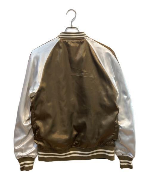 ALPHA INDUSTRIES（アルファインダストリーズ）ALPHA INDUSTRIES (アルファインダストリーズ) リバーシブスカジャン ベージュ×ホワイト サイズ:Ｌの古着・服飾アイテム