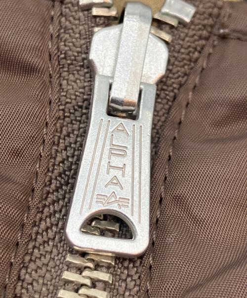 ALPHA INDUSTRIES（アルファインダストリーズ）ALPHA INDUSTRIES (アルファインダストリーズ) リバーシブスカジャン ベージュ×ホワイト サイズ:Ｌの古着・服飾アイテム